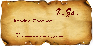 Kandra Zsombor névjegykártya